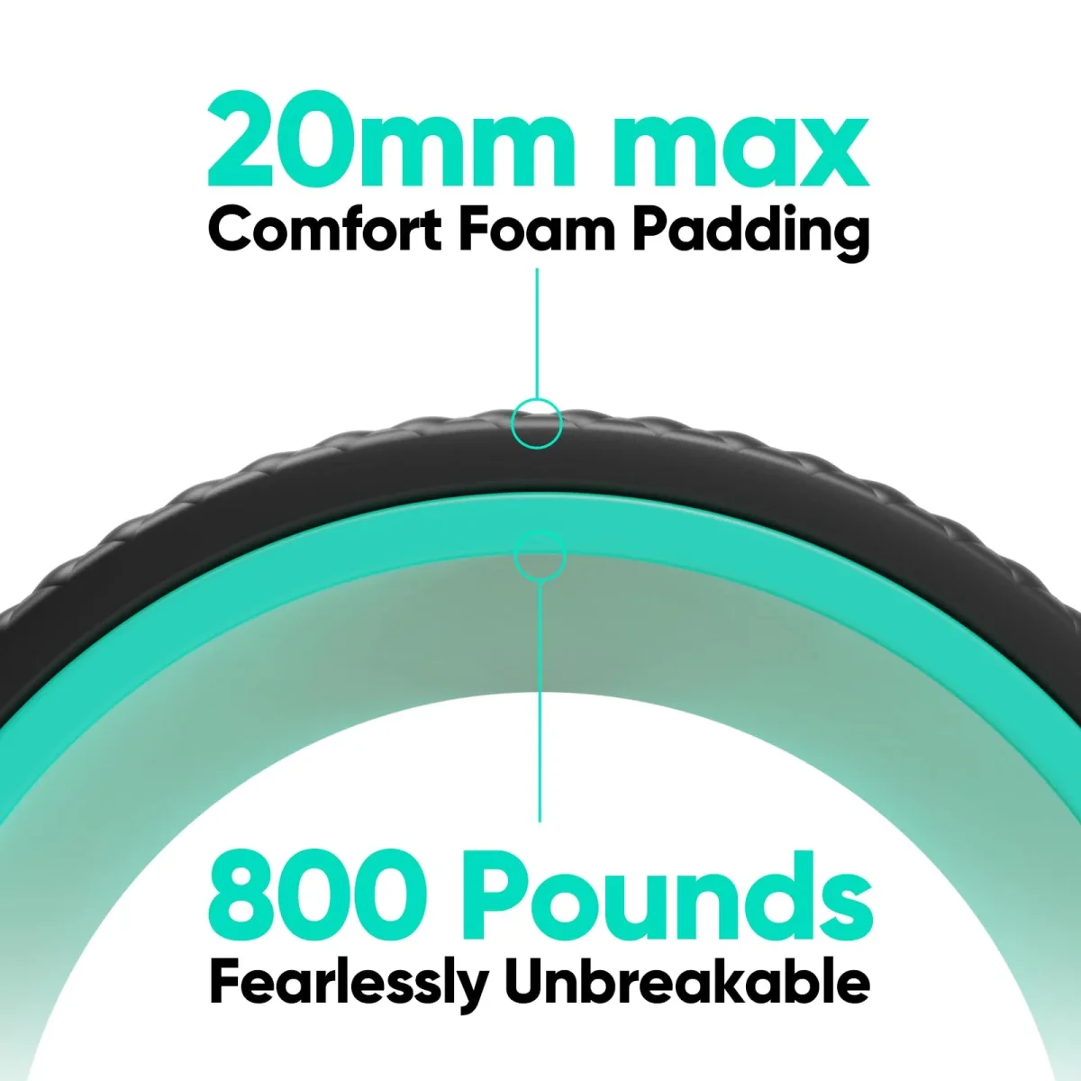 FitBeast Back Roller - Deep Tissue Massage Wheel, Yoga Wheel & Back Stretcher for Pain Relief – Image 4